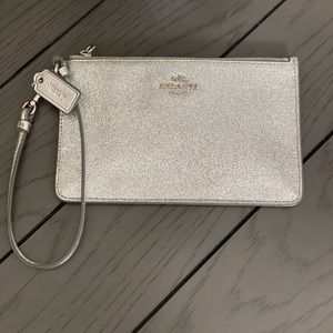 COACH GLITTER SMALL WRISTLET Silver #64757B